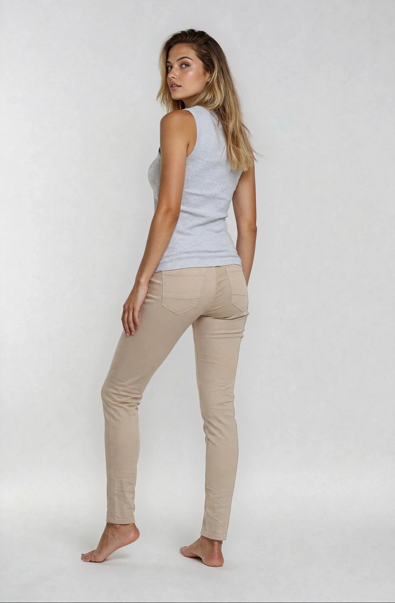 MAPP Patti Zip Twill Jeans DENIM/TWILL 27 SAND