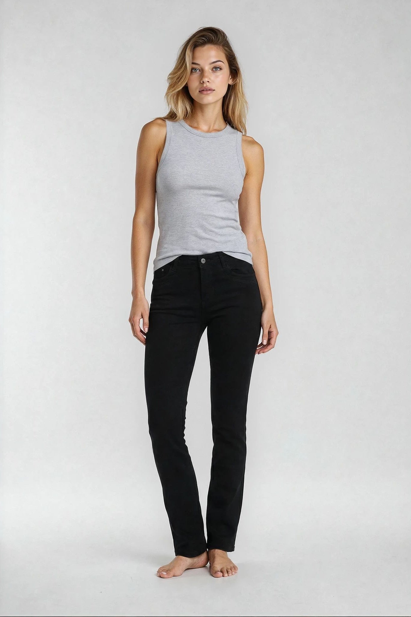 MAPP Patti Zip Twill Jeans DENIM/TWILL 80 BLACK