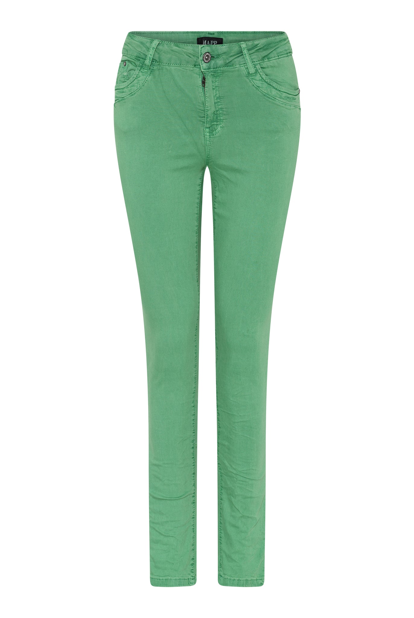 MAPP PATTI ZIP TWILL JEANS DENIM/TWILL 265 GRASS GREEN