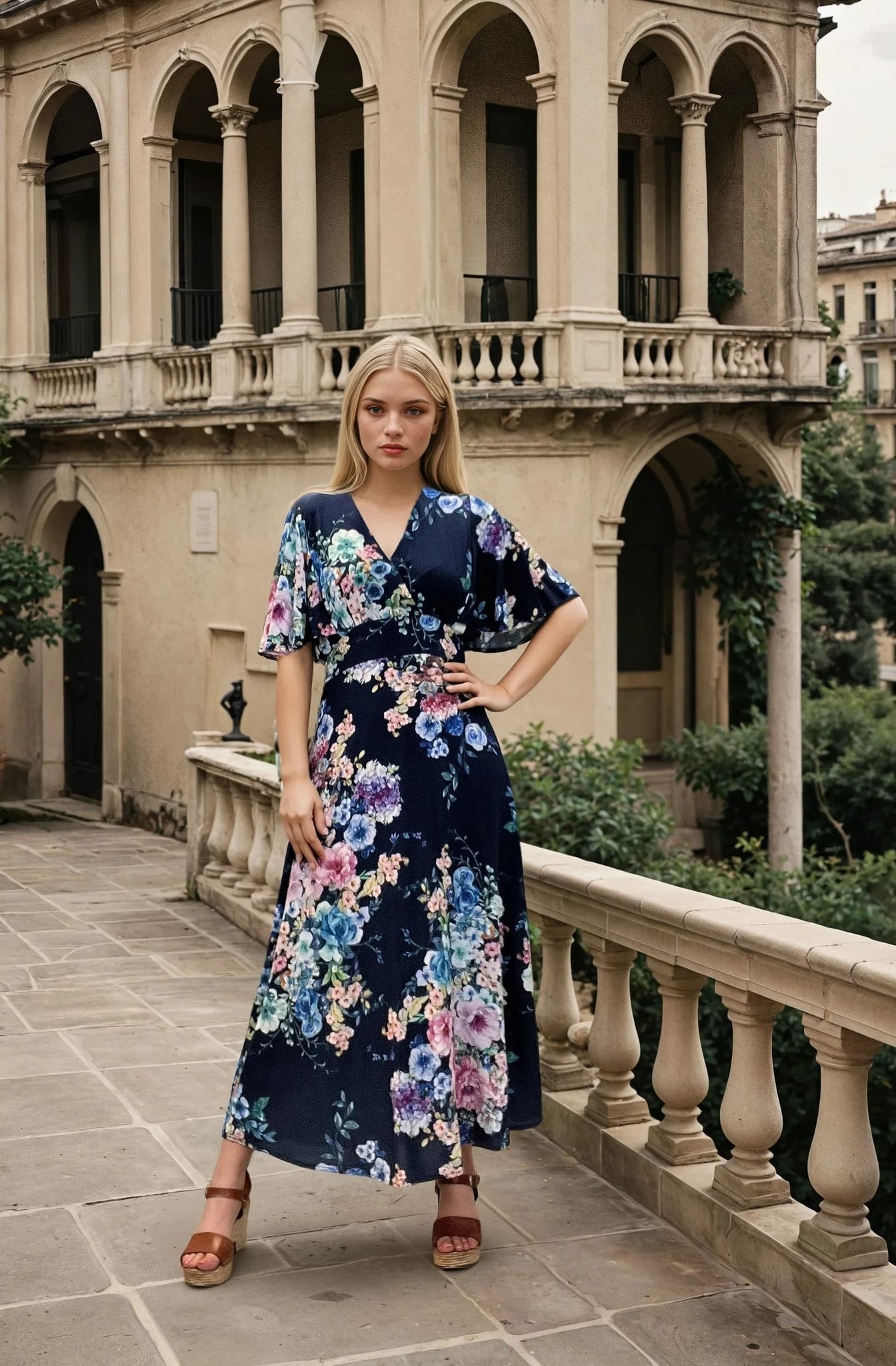 MAPP PERNILLE ROSE LONG DRESS DRESS/JUMPSUIT 104 NAVY