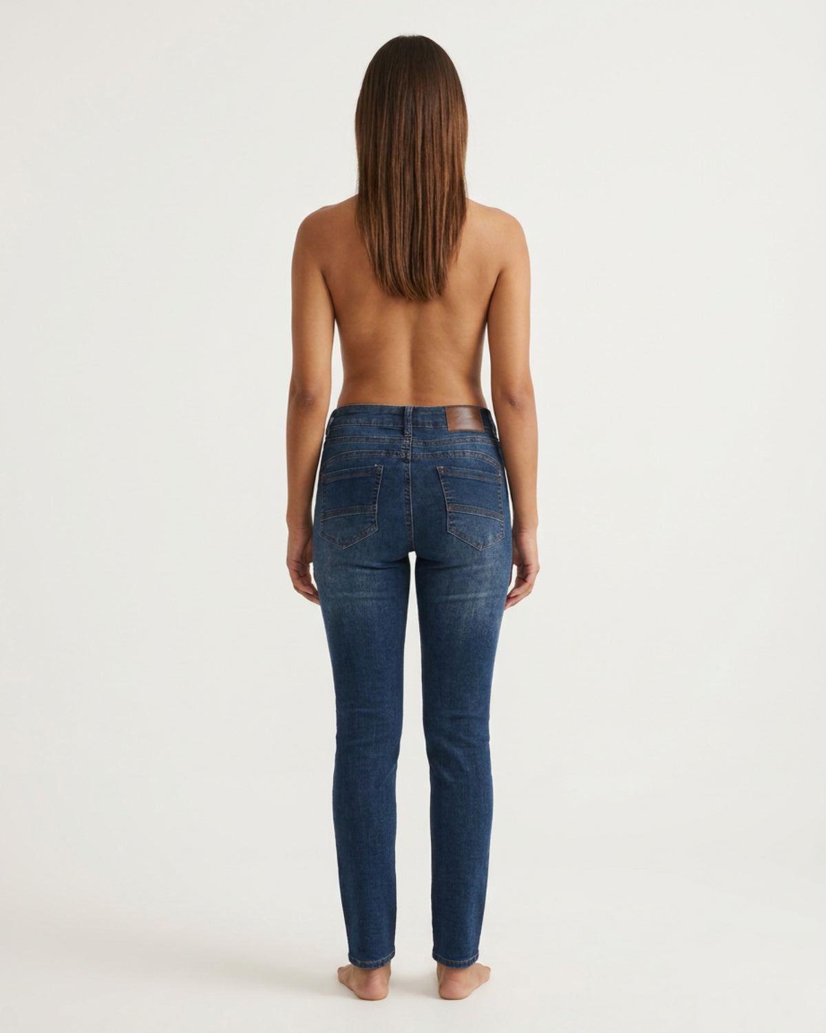 MAPP Patti Button Denim Jeans DENIM/TWILL 969699 DARK BLUE USED