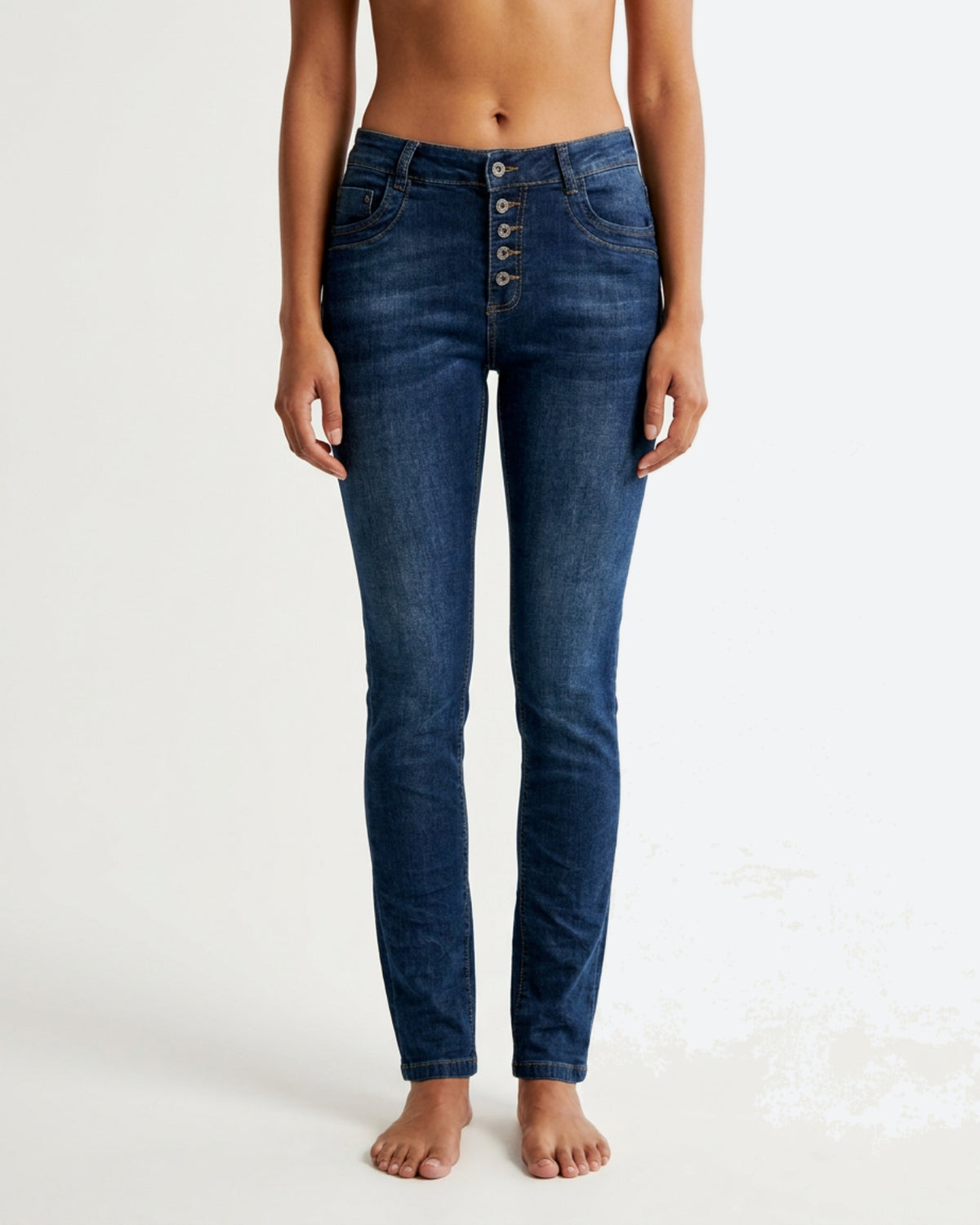 MAPP Patti Button Denim Jeans DENIM/TWILL 939699 CLASSIC BLUE USED