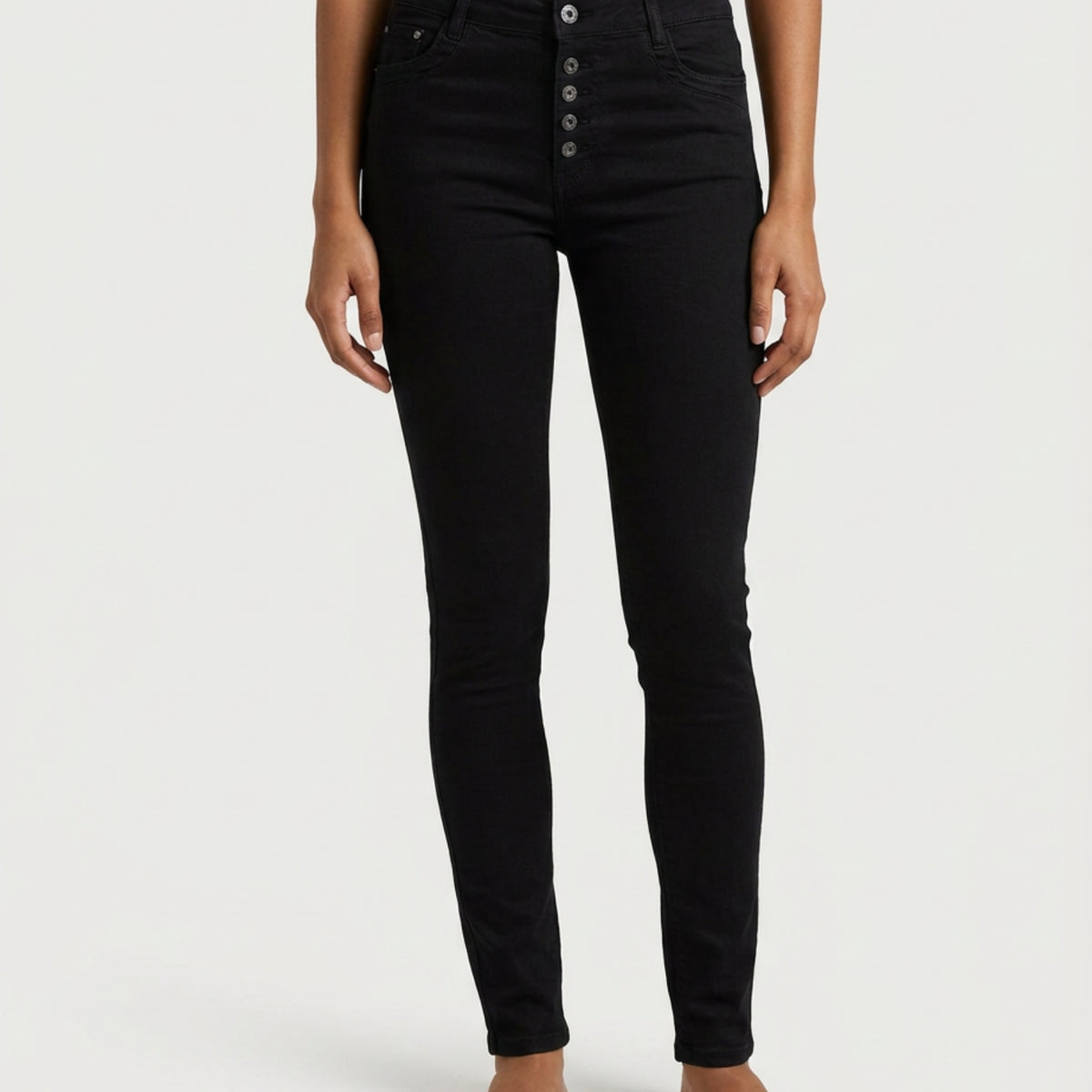 MAPP Patti Button Denim Jeans DENIM/TWILL 81 BLACK DENIM