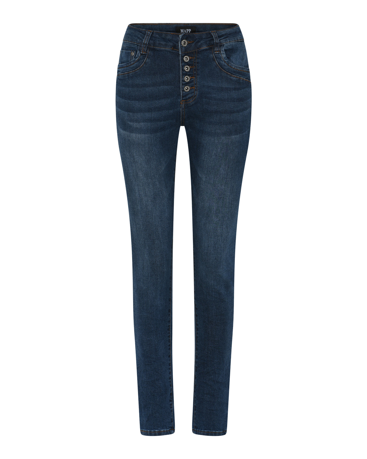 MAPP Patti Button Denim Jeans DENIM/TWILL 969699 DARK BLUE USED
