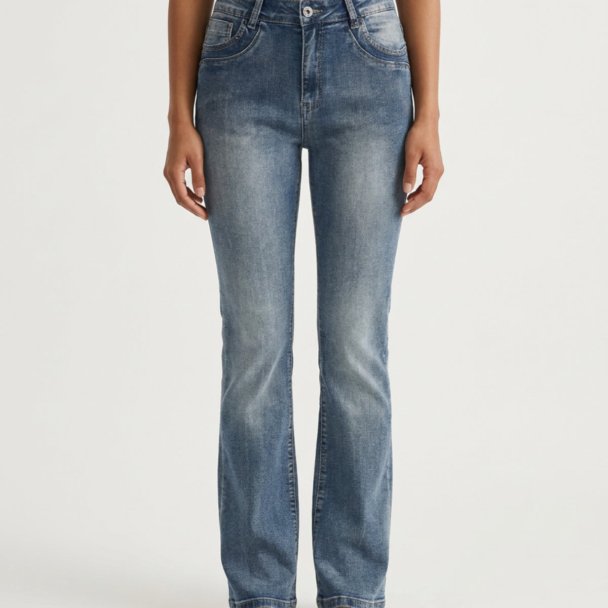 MAPP Patti Jones High Waist Bootcut Jeans | Mapp DENIM/TWILL 9196 LIGHT BLUE USED