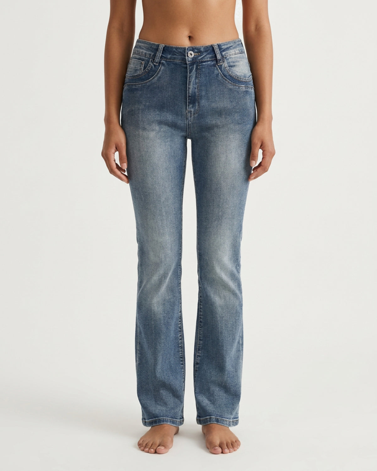 MAPP Patti Jones High Waist Bootcut Jeans | Mapp DENIM/TWILL 9196 LIGHT BLUE USED