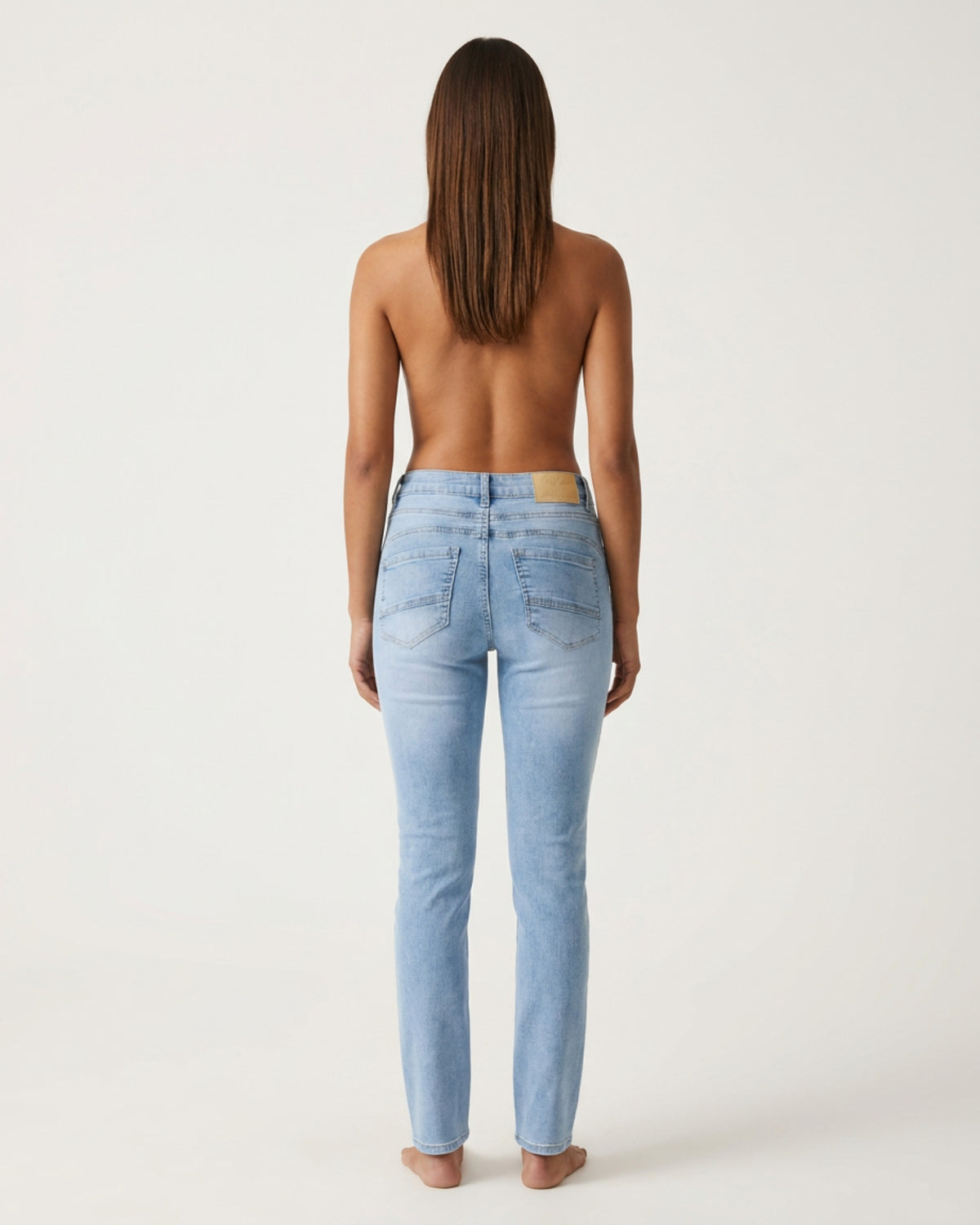 MAPP Patti Mid Waist Slim Fit Jeans | Marc Lauge DENIM/TWILL 899699 LIGHT BLUE USED