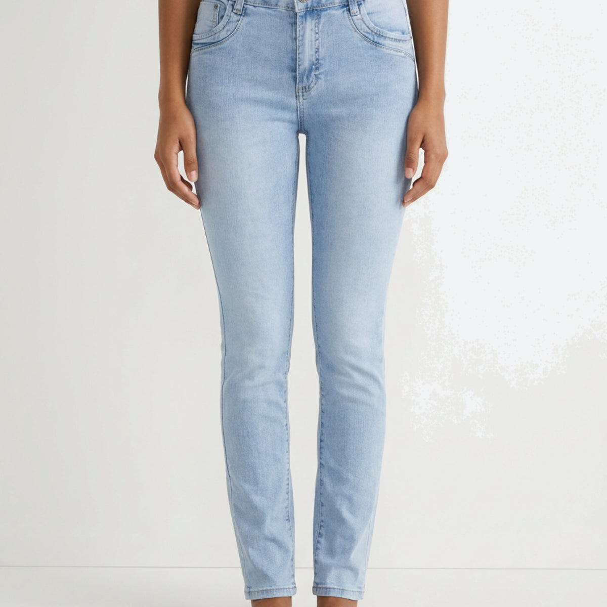 MAPP Patti Mid Waist Slim Fit Jeans | Marc Lauge DENIM/TWILL 899699 LIGHT BLUE USED