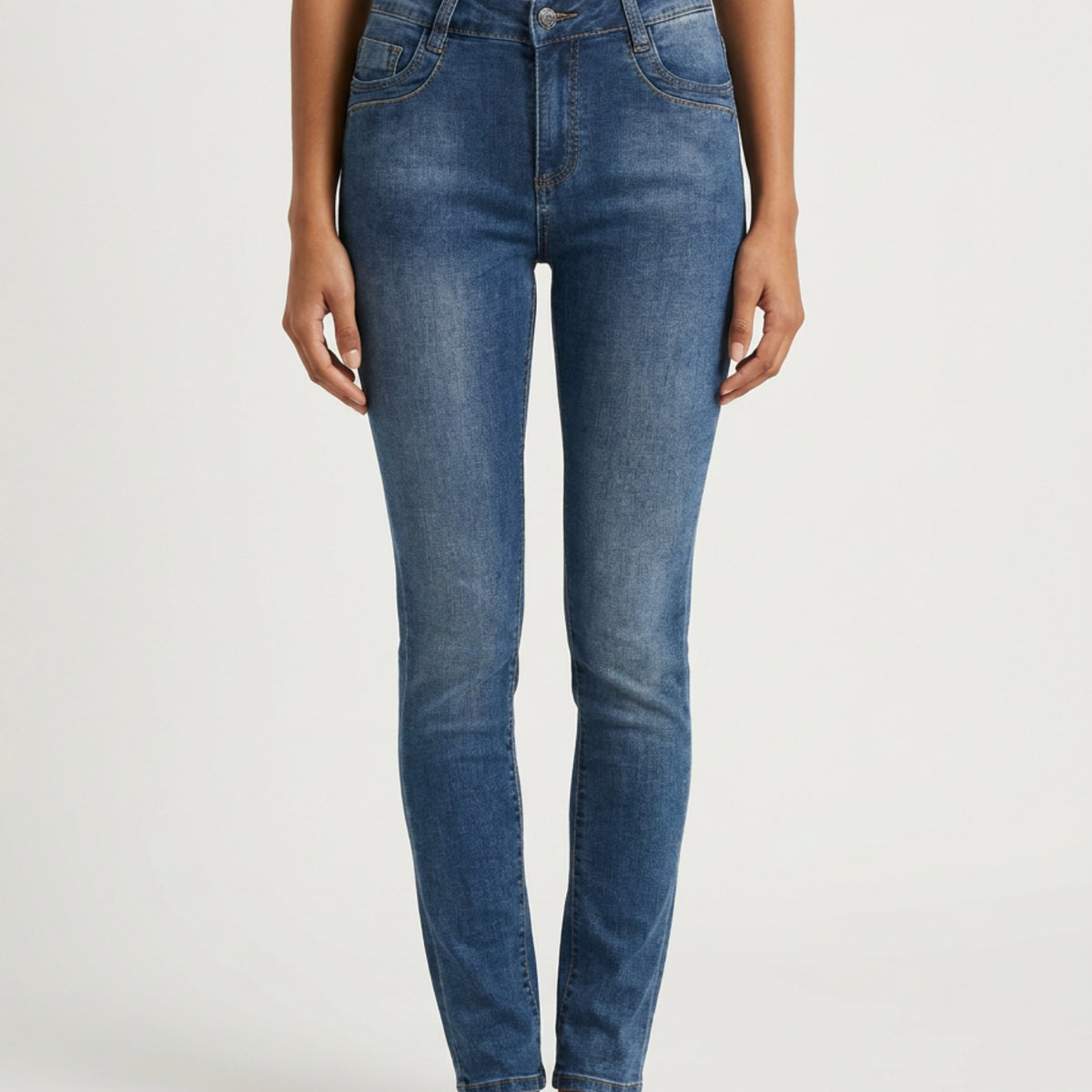MAPP Patti Mid Waist Slim Fit Jeans | Marc Lauge DENIM/TWILL 939699 CLASSIC BLUE USED