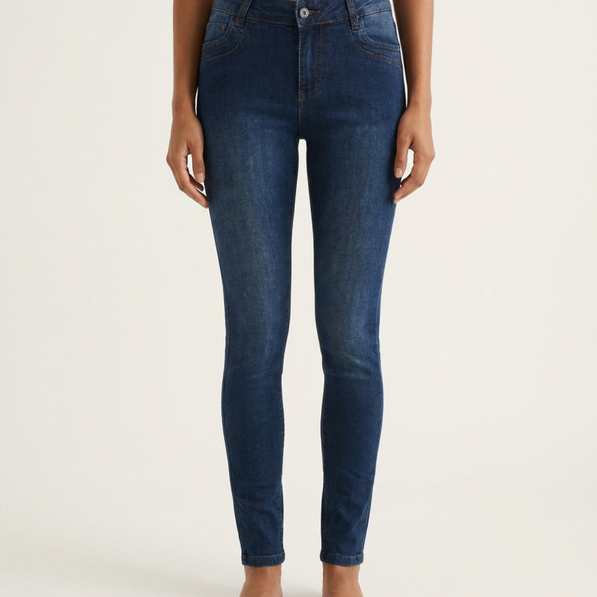 MAPP Patti Mid Waist Slim Fit Jeans | Marc Lauge DENIM/TWILL 969699 DARK BLUE USED