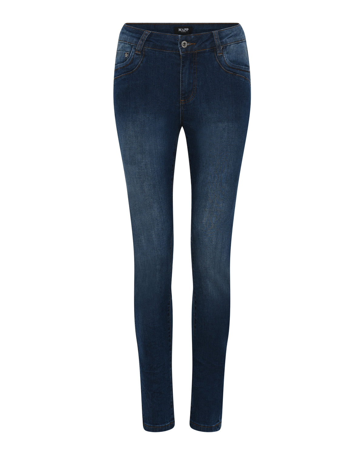 MAPP Patti Mid Waist Slim Fit Jeans | Marc Lauge DENIM/TWILL 969699 DARK BLUE USED