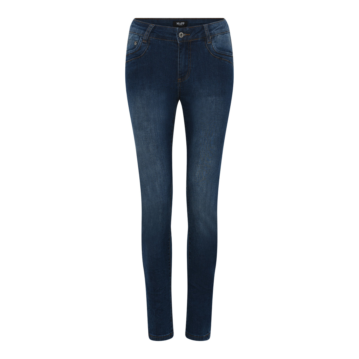 MAPP Patti Mid Waist Slim Fit Jeans | Marc Lauge DENIM/TWILL 969699 DARK BLUE USED