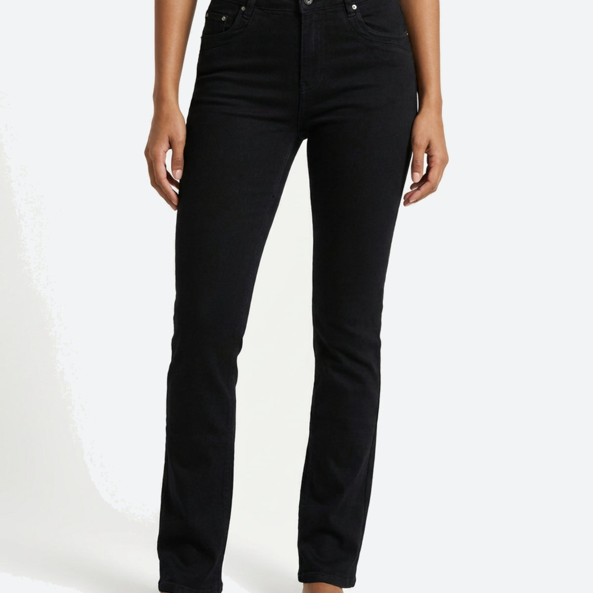 MAPP Patti Straight Leg Denim Jeans DENIM/TWILL 81 BLACK DENIM