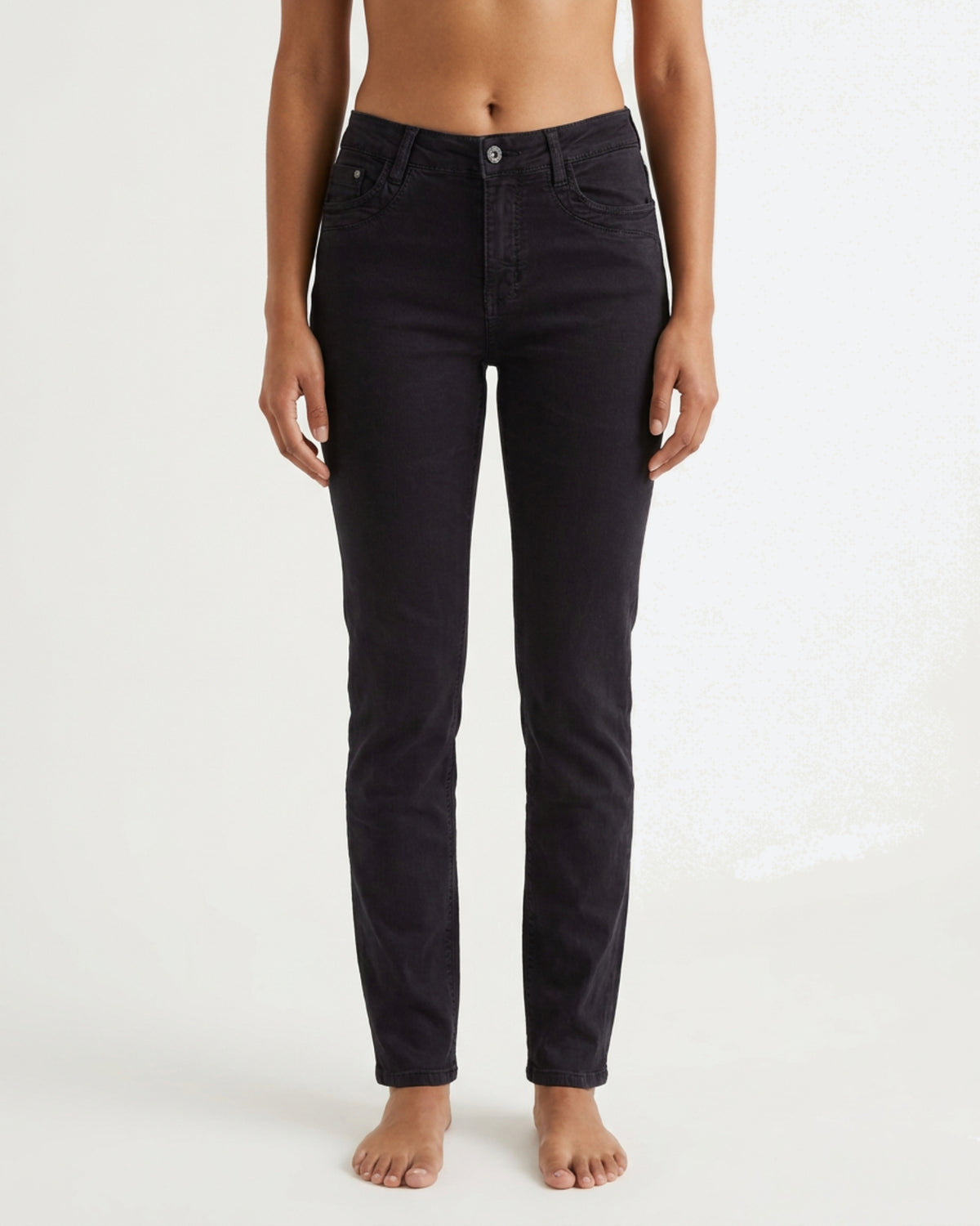 MAPP Patti Straight Twill Jeans DENIM/TWILL 129 CHOCOLATE