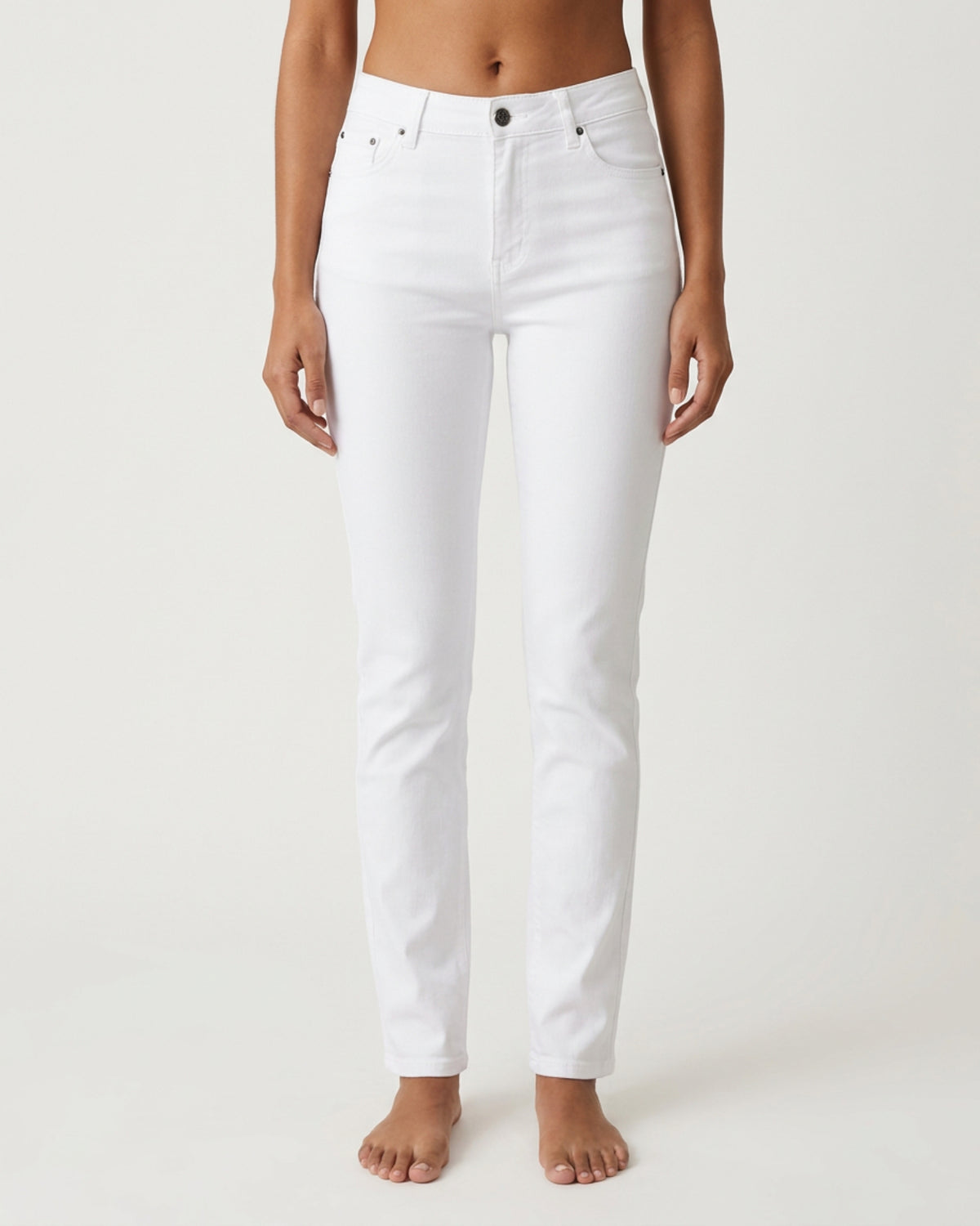 MAPP Patti Straight Twill Jeans DENIM/TWILL 10 WHITE