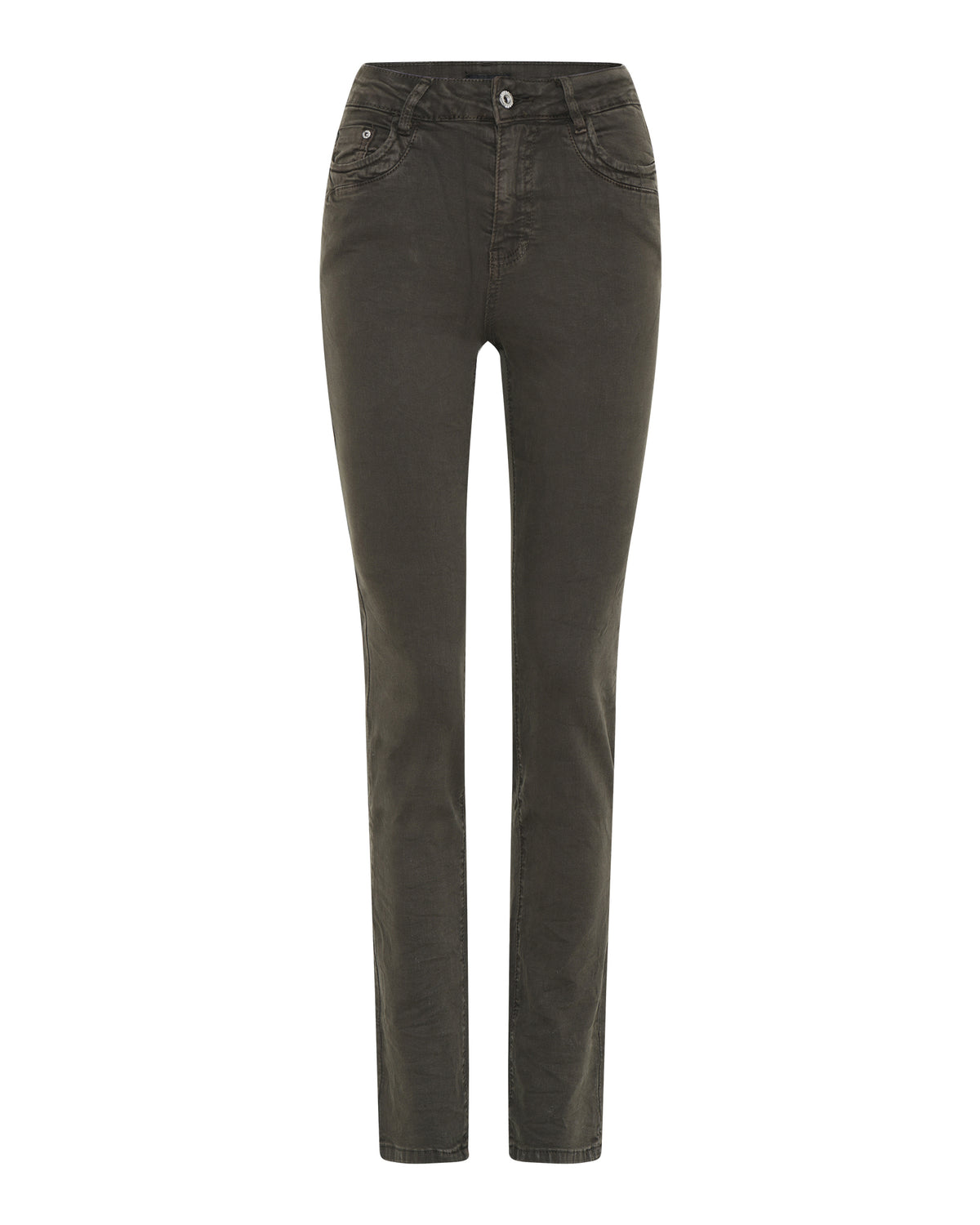 MAPP Patti Straight Twill Jeans DENIM/TWILL 546 BOTTLE GREEN