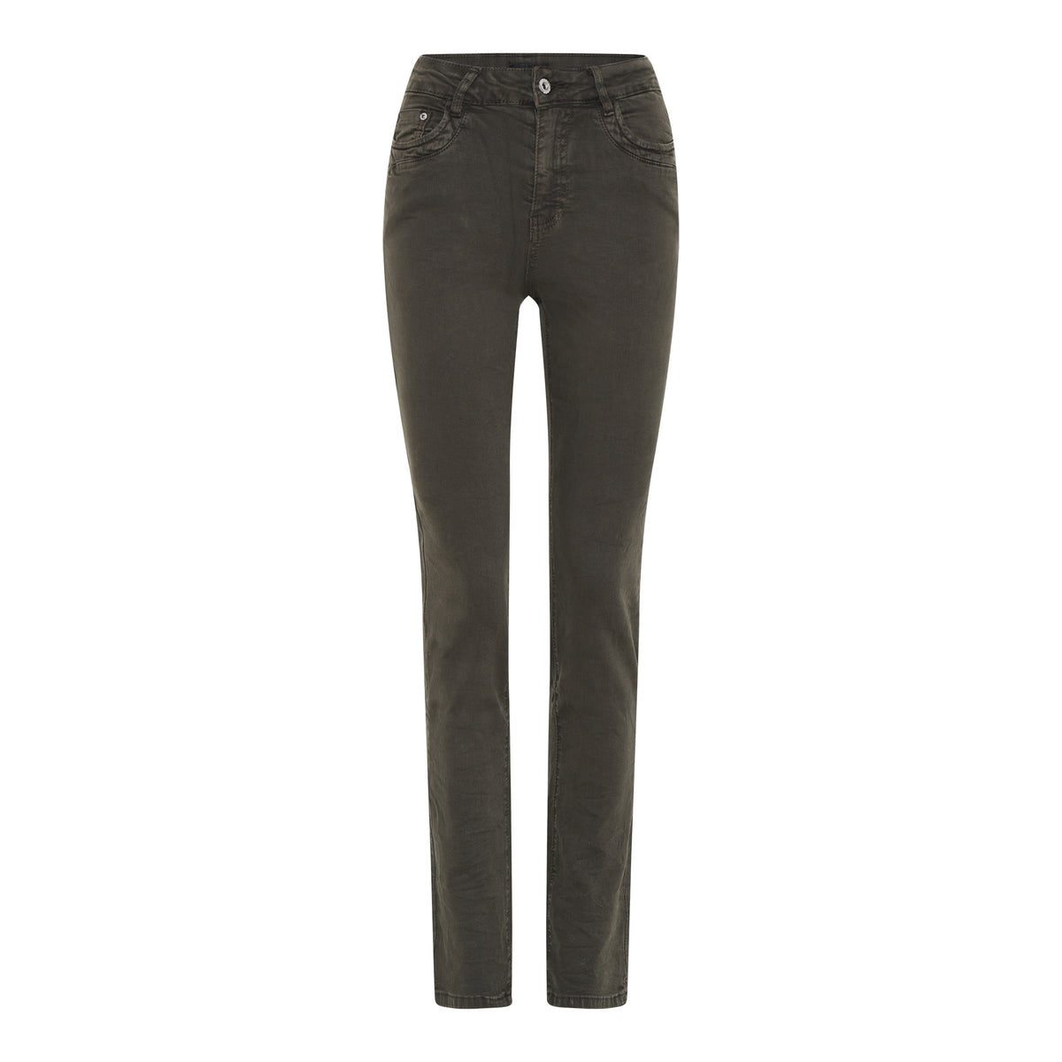 MAPP Patti Straight Twill Jeans DENIM/TWILL 546 BOTTLE GREEN