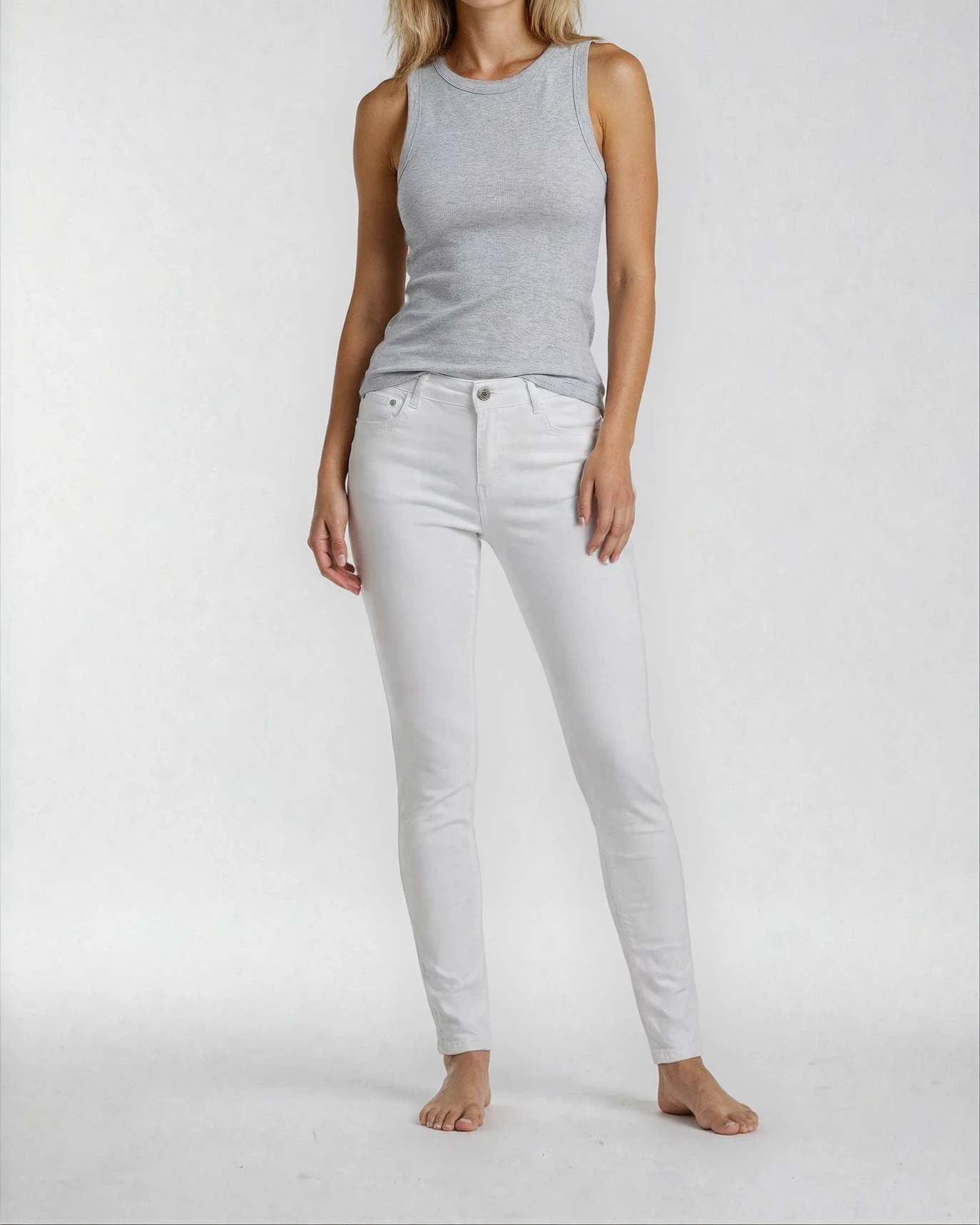 MAPP Patti Zip Twill Jeans DENIM/TWILL 10 WHITE