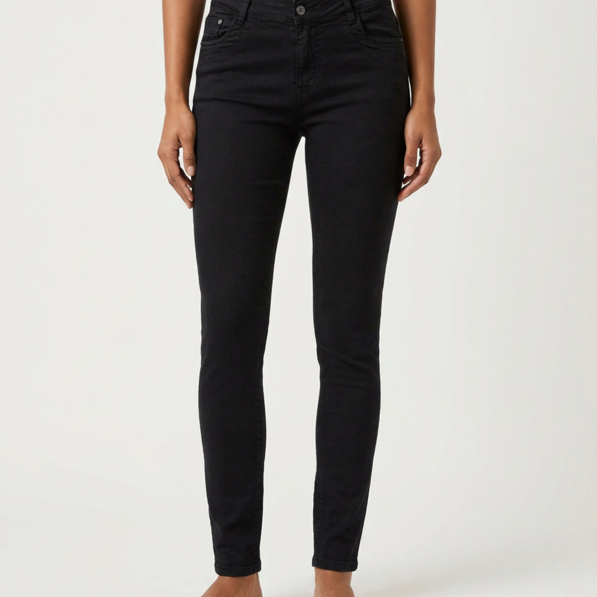 MAPP Patti Zip Twill Jeans DENIM/TWILL 80 BLACK