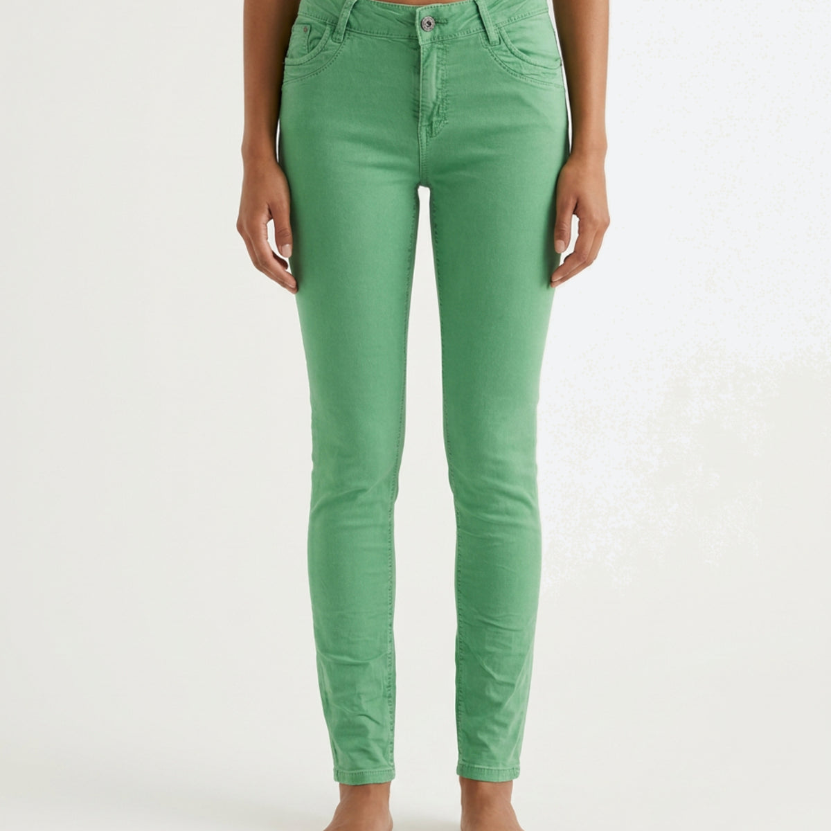 MAPP Patti Zip Twill Jeans DENIM/TWILL 265 GRASS GREEN