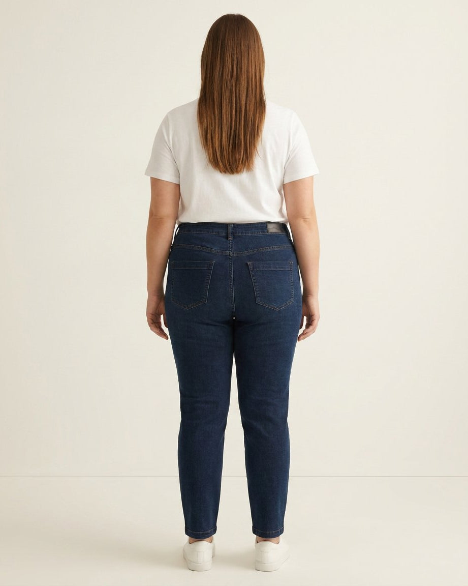 DNYcph Plus Size Emilia Jeans DENIM/TWILL 98 DARK BLUE