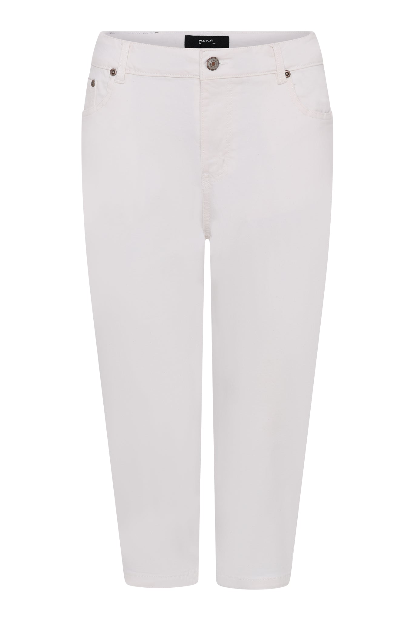 DNYcph Plus Size Lena Twill Pirate PANTS 3/4 10 WHITE