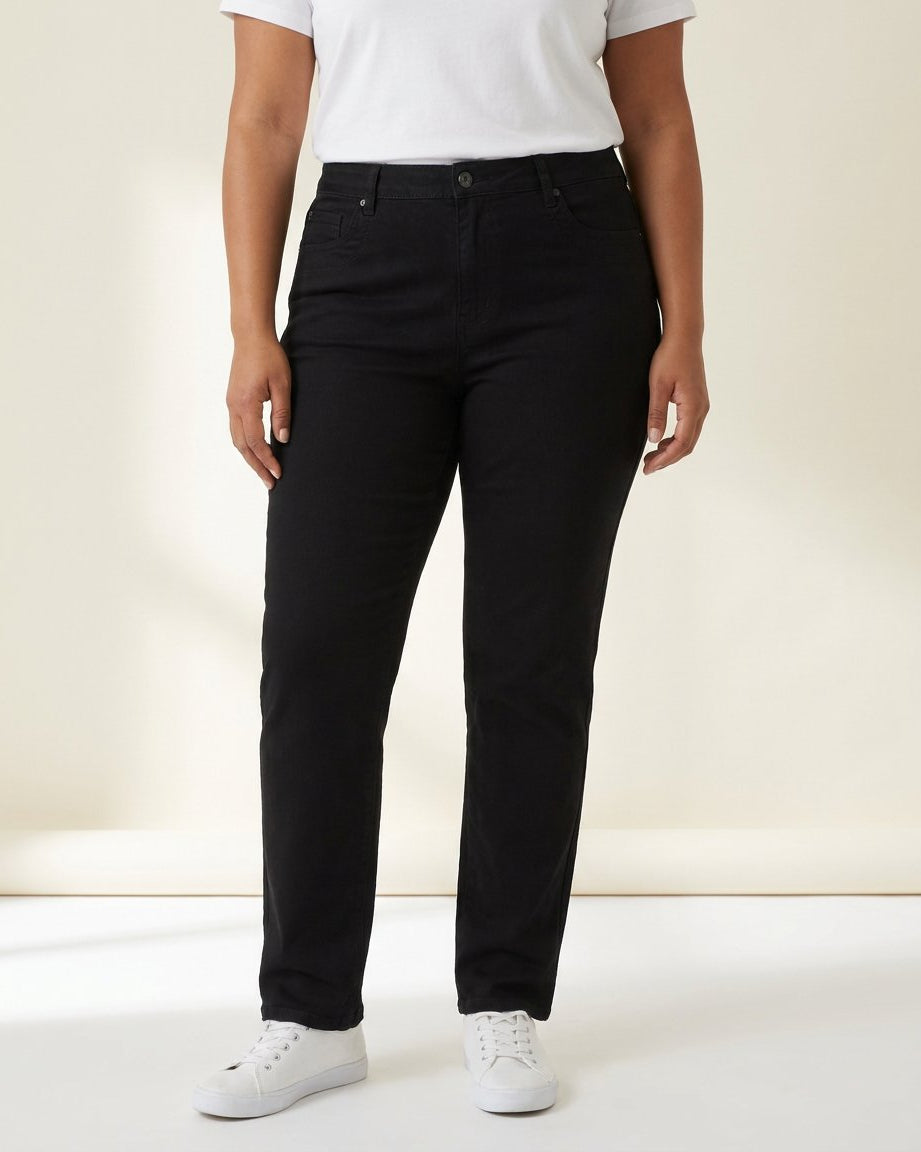 DNYcph Plus Size Mody Coated Jeans COATED 8099 BLACK COATED