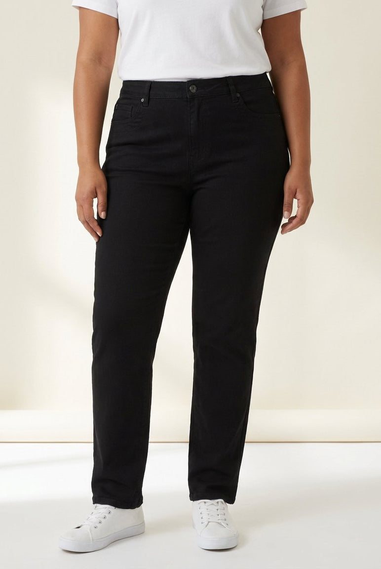 DNYcph Plus Size Mody Coated Jeans COATED 8099 BLACK COATED