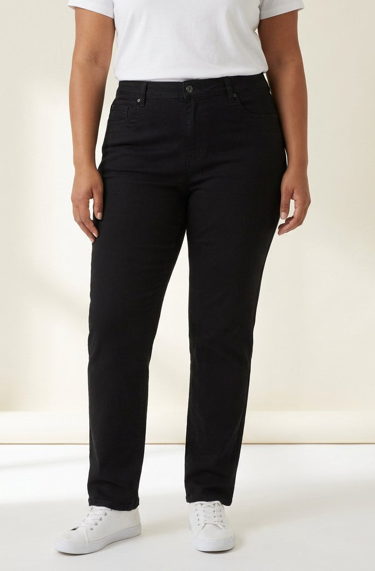 DNYcph Plus Size Mody Coated Jeans COATED 8099 BLACK COATED