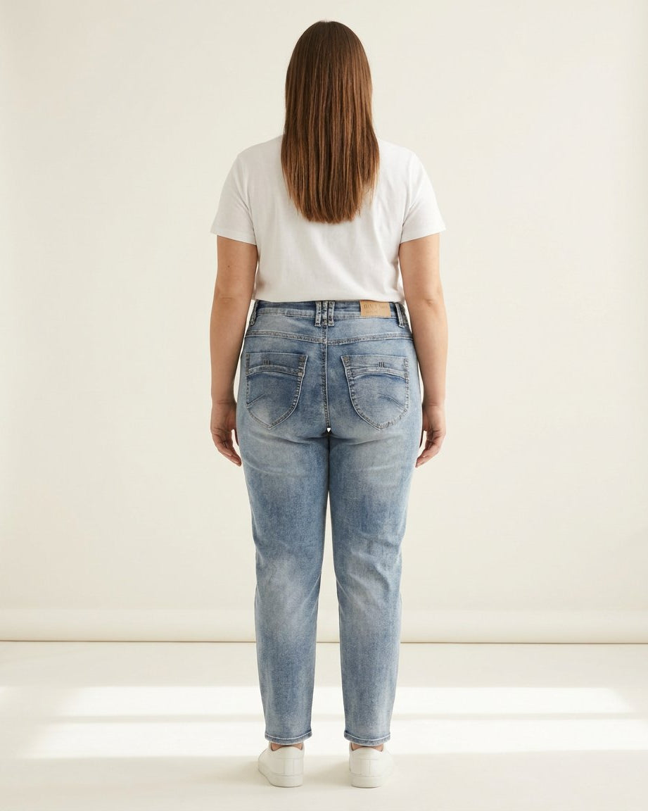 DNYcph Plus Size Mody Denim Jeans DENIM/TWILL 9196 LIGHT BLUE USED