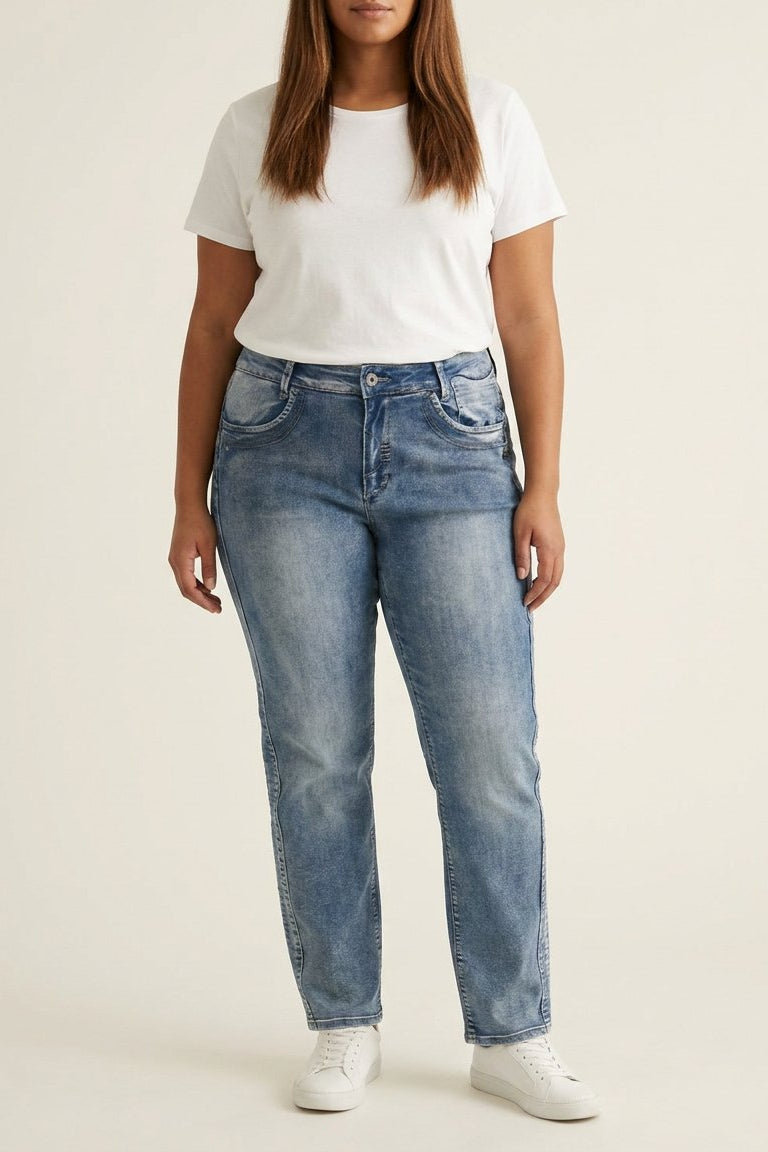 DNYcph Plus Size Mody Denim Jeans DENIM/TWILL 9196 LIGHT BLUE USED