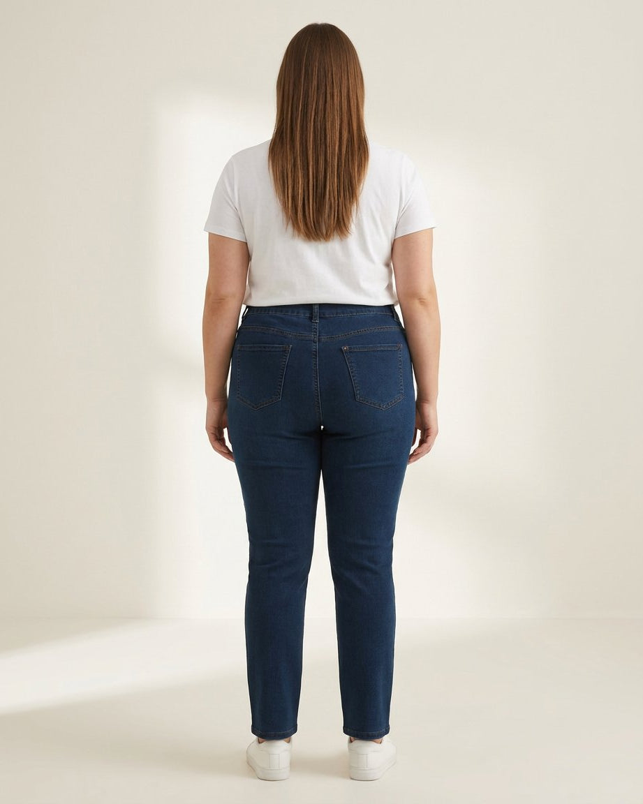 DNYcph Plus Size Mody Denim Jeans DENIM/TWILL 93 CLASSIC BLUE DENIM