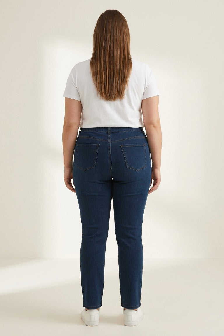 DNYcph Plus Size Mody Denim Jeans DENIM/TWILL 93 CLASSIC BLUE DENIM