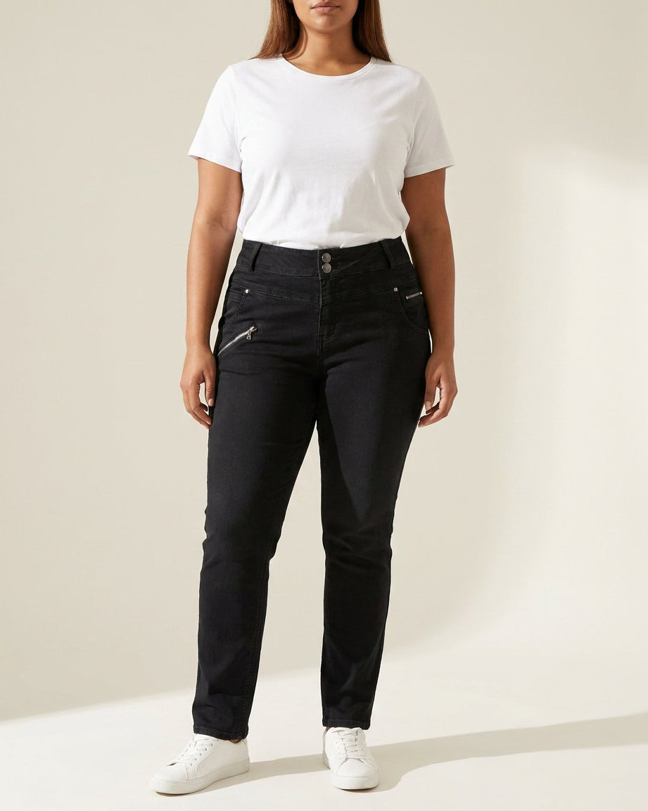 DNYcph Plus Size Pascha Denim Jeans DENIM/TWILL 81 BLACK DENIM