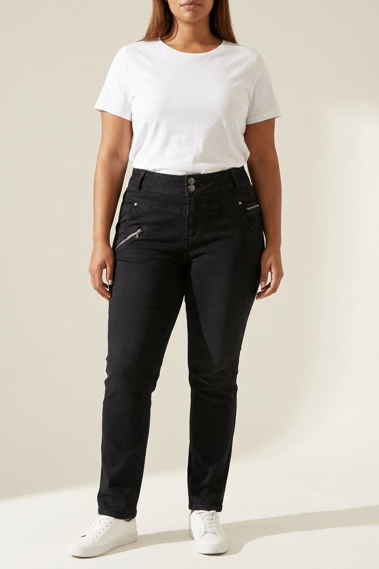 DNYcph Plus Size Pascha Denim Jeans DENIM/TWILL 81 BLACK DENIM