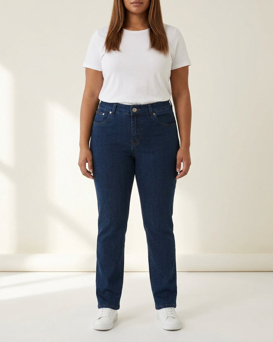 DNYcph Plus Size Superfit Denim Jeans DENIM/TWILL 93 CLASSIC BLUE DENIM