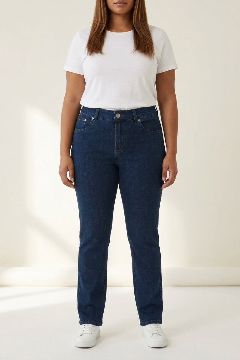 DNYcph Plus Size Superfit Denim Jeans DENIM/TWILL 93 CLASSIC BLUE DENIM
