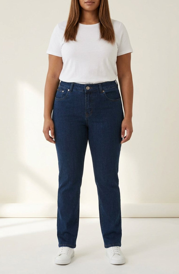 DNYcph Plus Size Superfit Denim Jeans DENIM/TWILL 93 CLASSIC BLUE DENIM