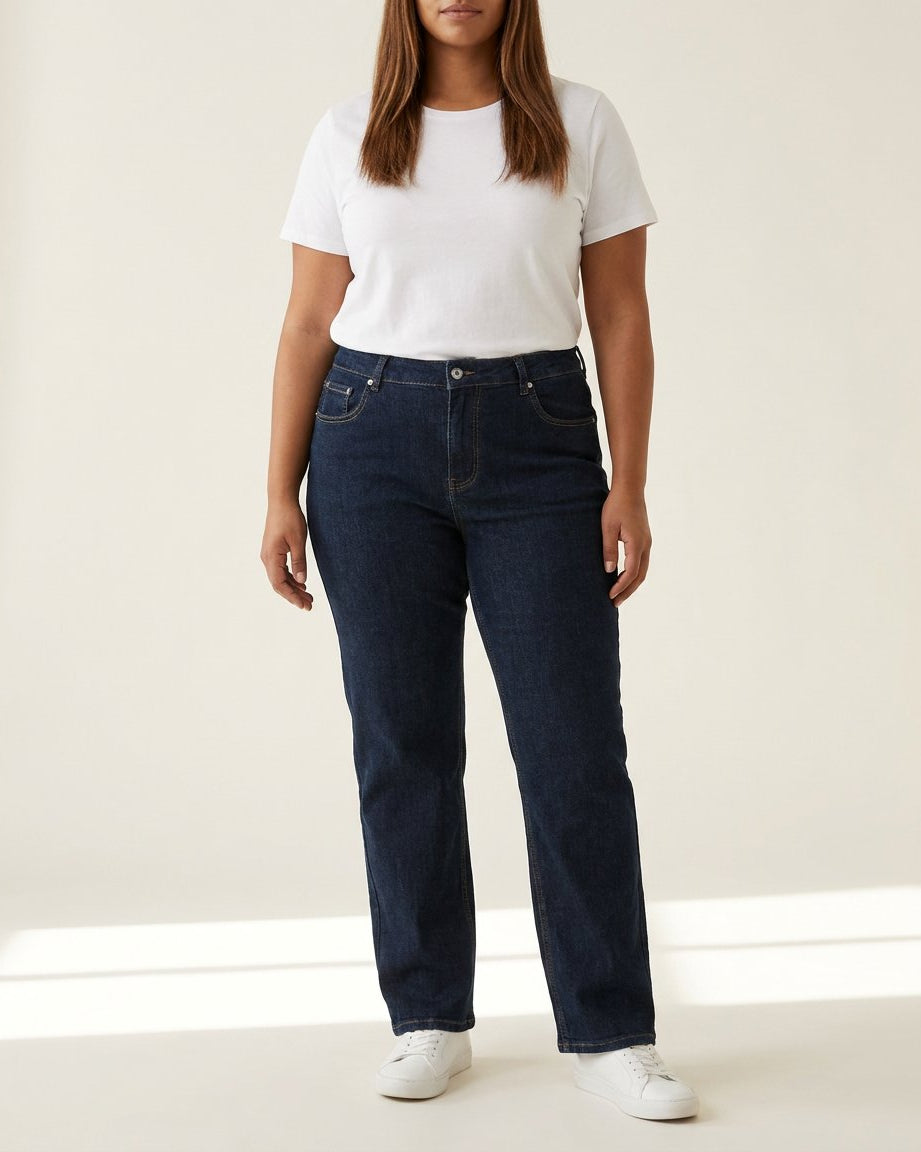 DNYcph Plus Size Superfit Denim Jeans DENIM/TWILL 98 DARK BLUE