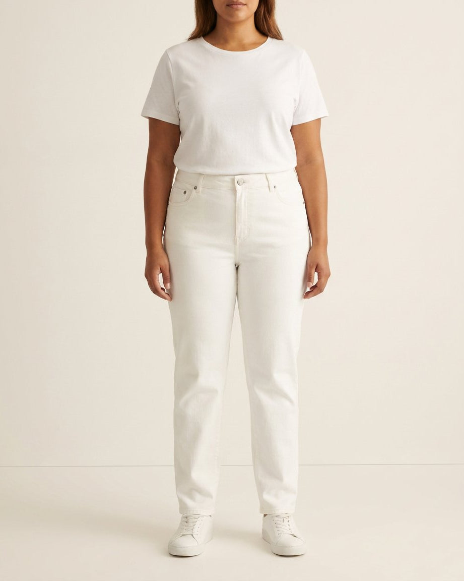 DNYcph Plus Size Superfit Twill Jeans DENIM/TWILL 10 WHITE