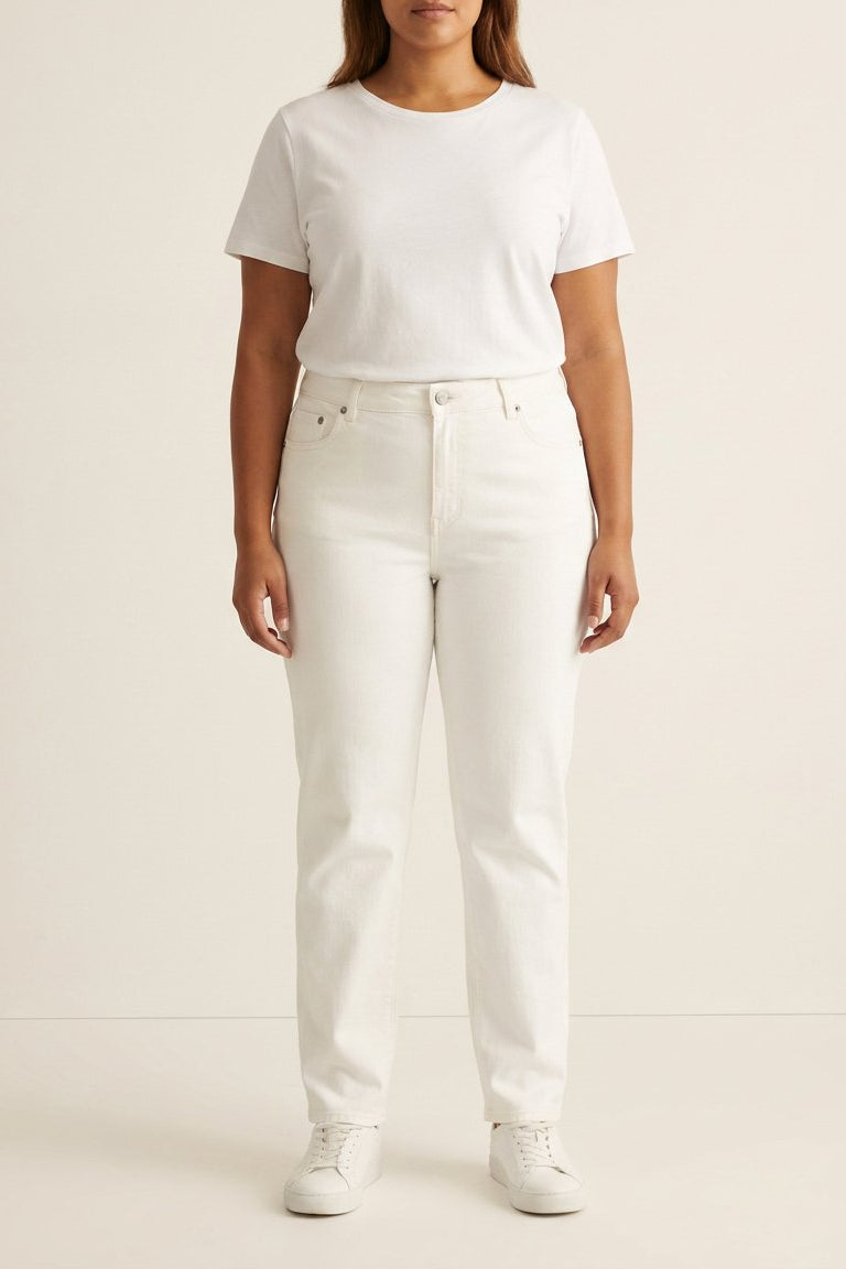DNYcph Plus Size Superfit Twill Jeans DENIM/TWILL 10 WHITE