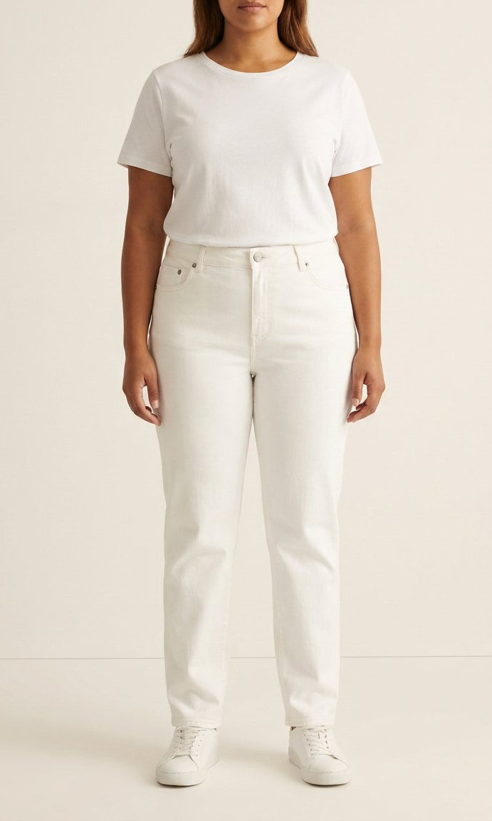 DNYcph Plus Size Superfit Twill Jeans DENIM/TWILL 10 WHITE
