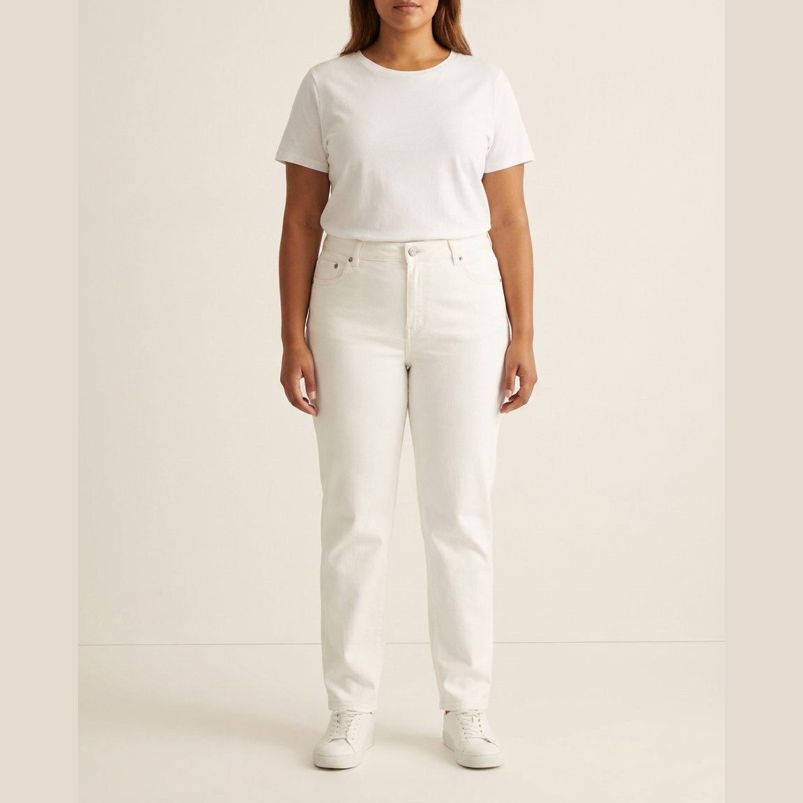 DNYcph Plus Size Superfit Twill Jeans DENIM/TWILL 10 WHITE