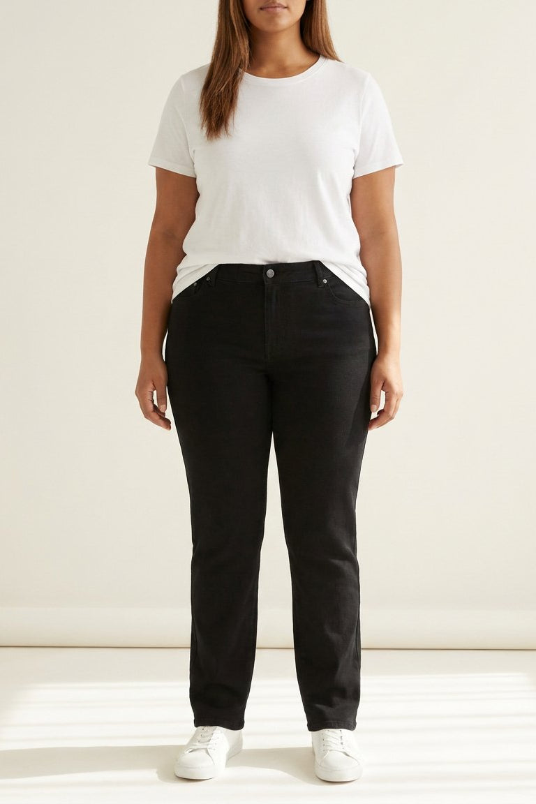 DNYcph Plus Size Superfit Twill Jeans DENIM/TWILL 80 BLACK