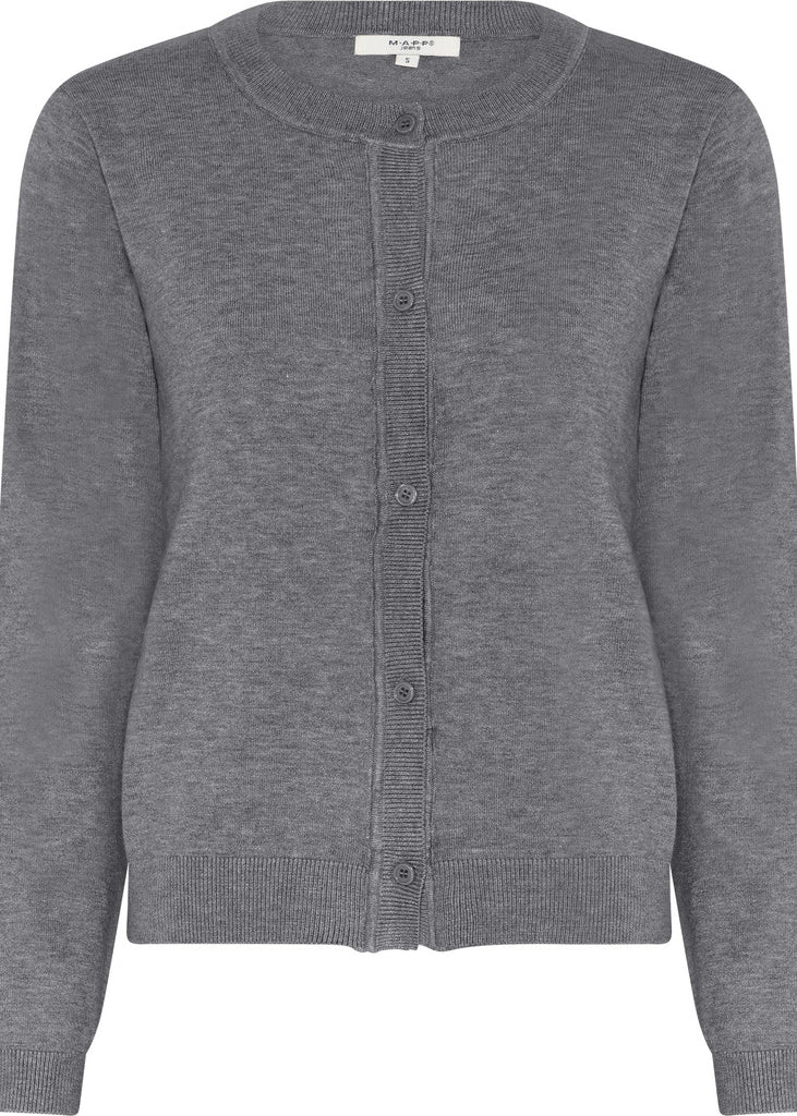 MAPP ROMA CARDIGAN KNITWEAR 253 LIGHT GREY MELANGE