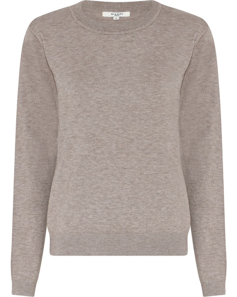 MAPP ROMA R-NECK KNITWEAR 227 LIGHT SAND MELANGE