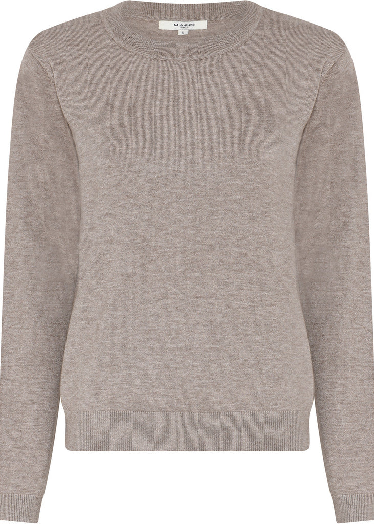 MAPP ROMA R-NECK KNITWEAR 227 LIGHT SAND MELANGE