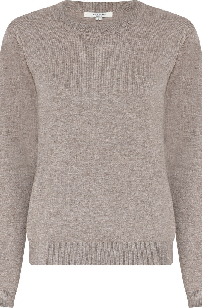MAPP ROMA R-NECK KNITWEAR 227 LIGHT SAND MELANGE