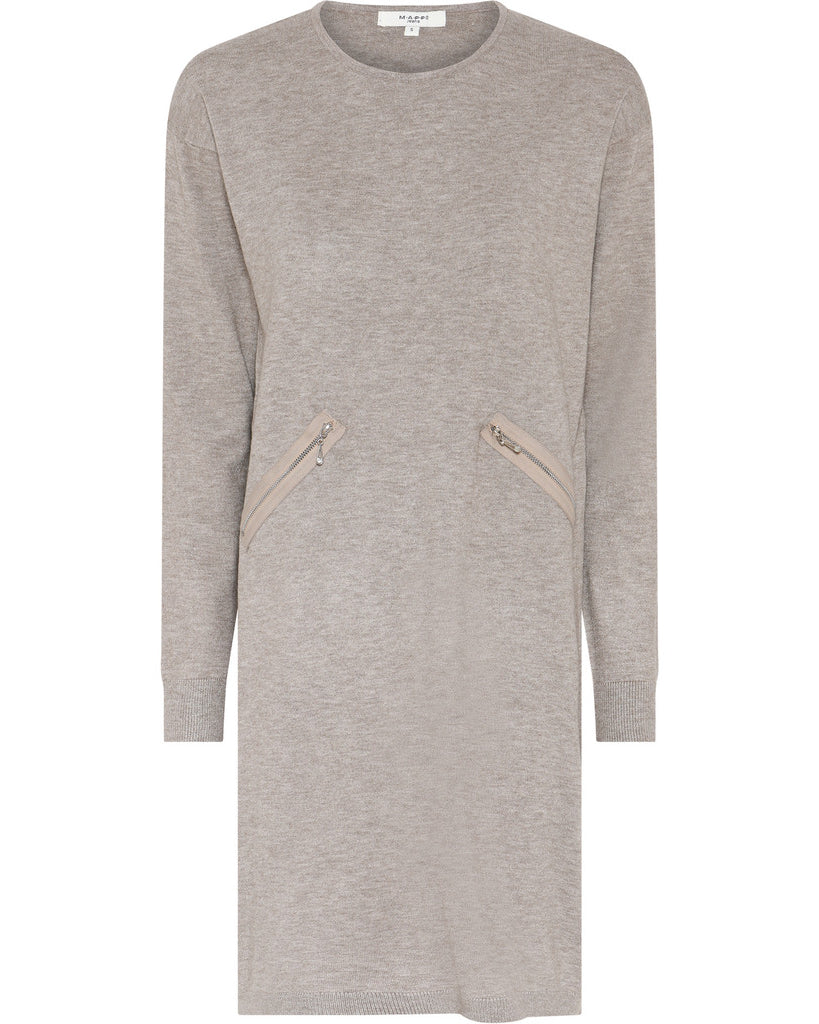 MAPP ROMA TRINE DRESS KNITWEAR 227 LIGHT SAND MELANGE