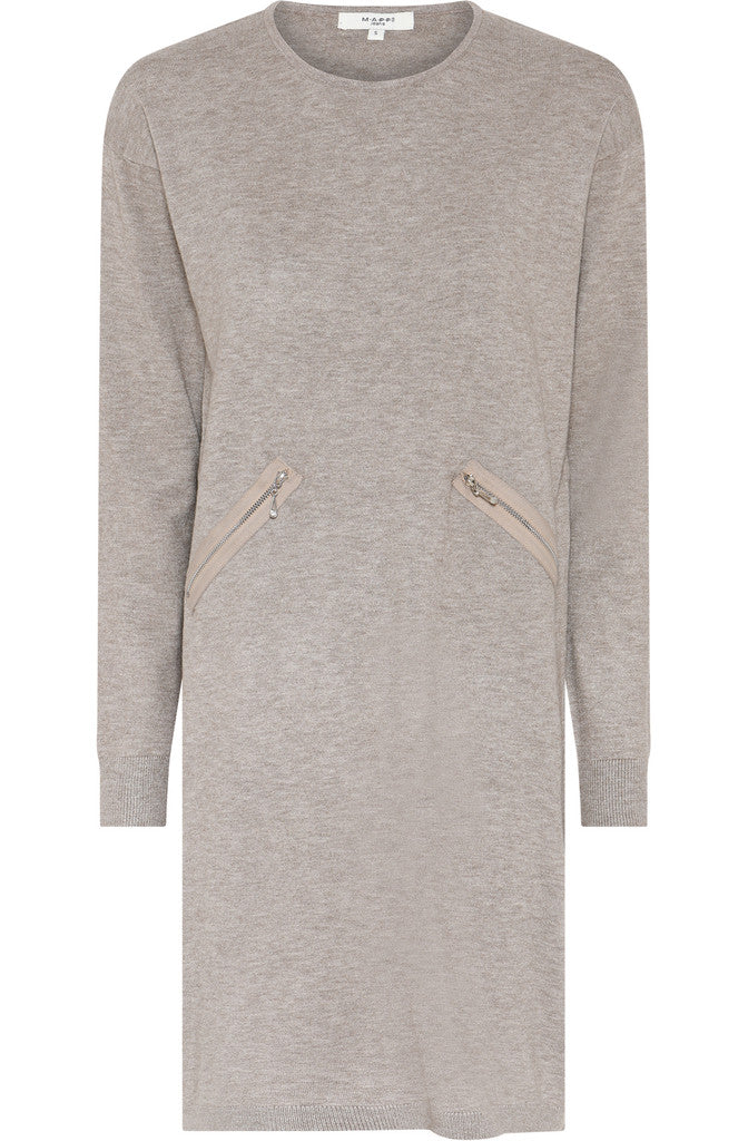 MAPP ROMA TRINE DRESS KNITWEAR 227 LIGHT SAND MELANGE
